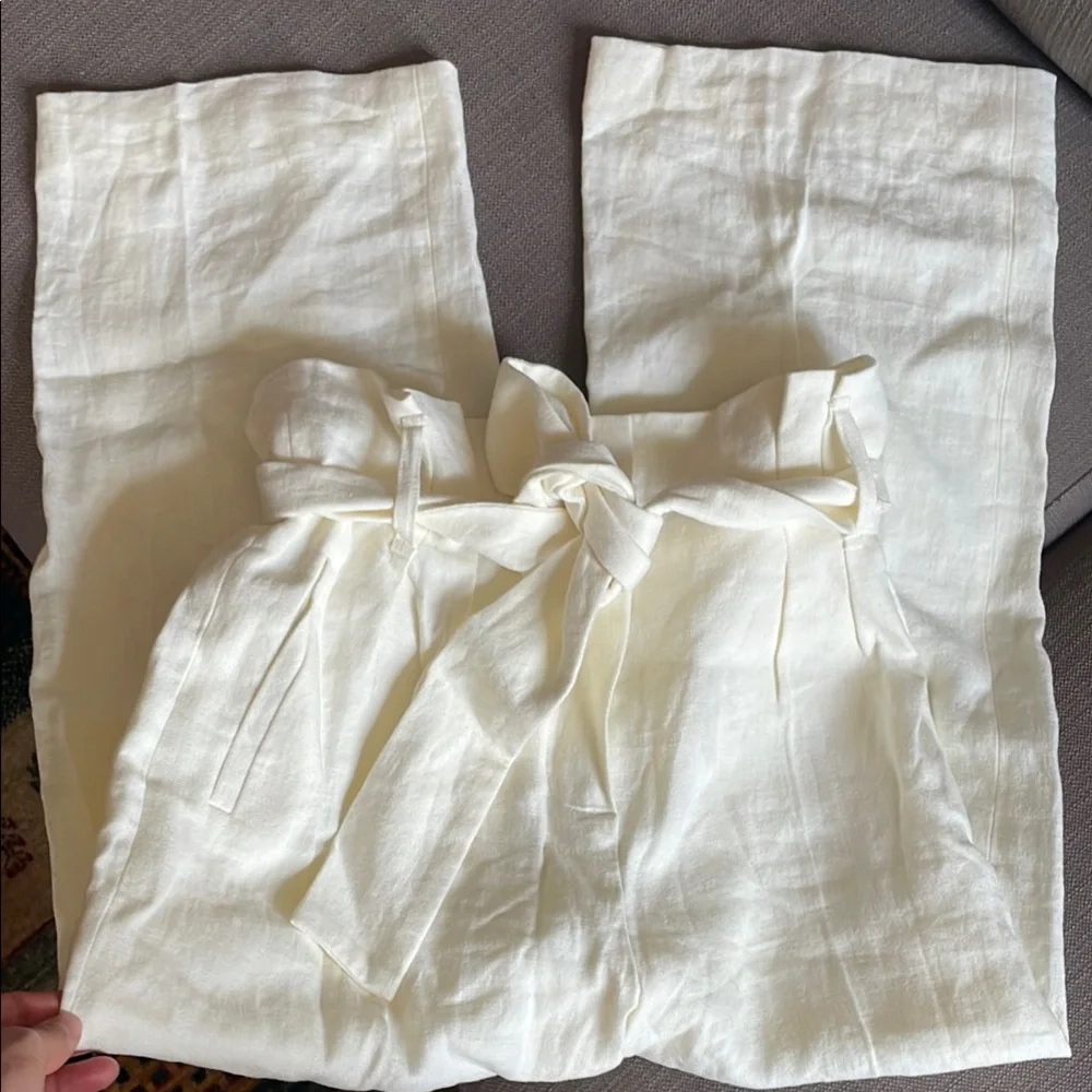 Sezane Pierre Trousers Size 2 (34) like new - Ecru